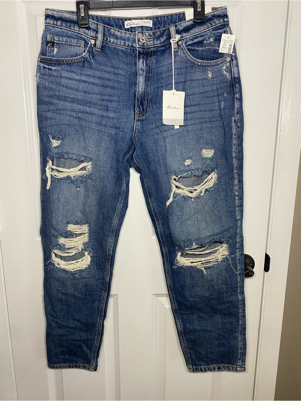 KanCan Distressed High-Rise Blue Jeans